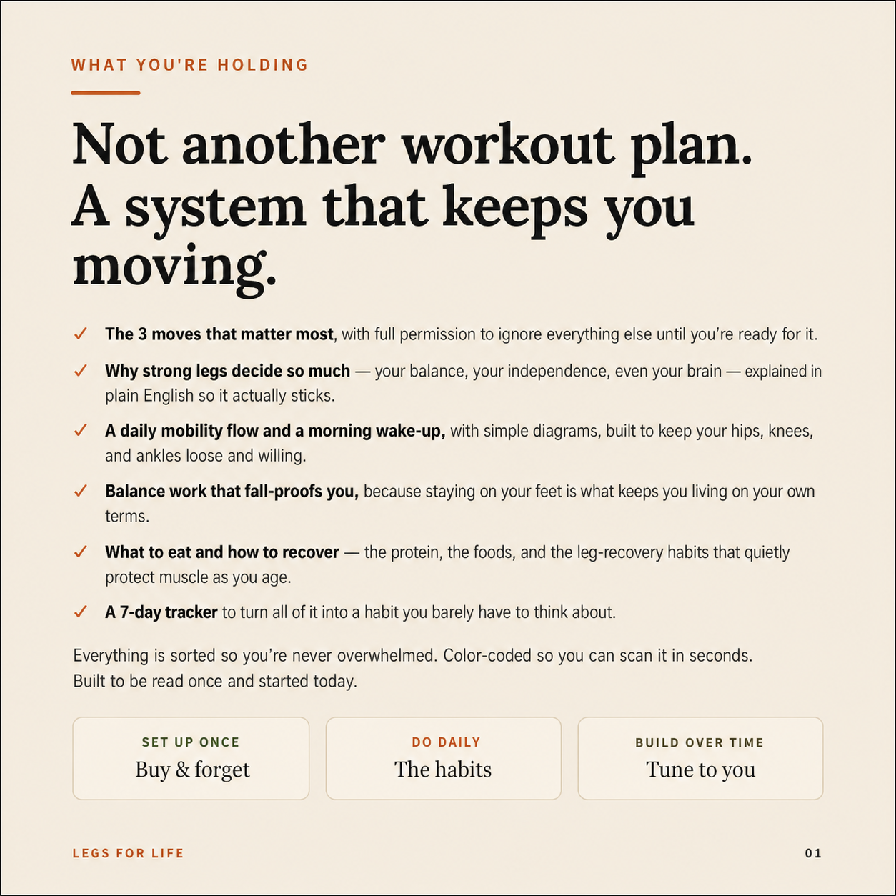Legs for Life: The Simple Guide to Staying Strong, Steady, and Independent